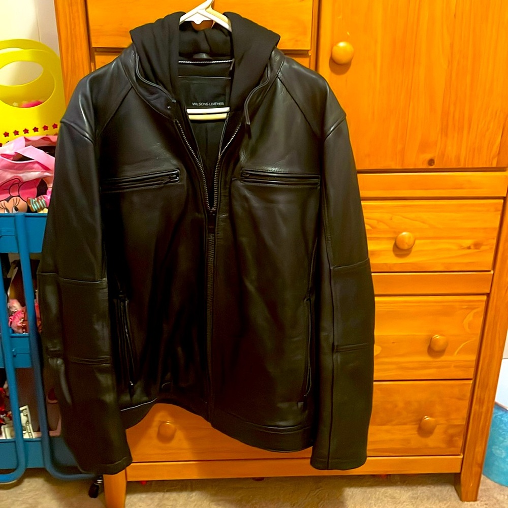 NWOT men’s XXL black Wilson’s Leather jacket  smoke free home‼️